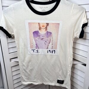 Taylor‎ Swift 1989 World Tour Ringer T-Shirt Junior's Med Official Concert *FLAW